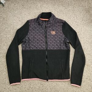 PINK Black & Pink Fleece Jacket